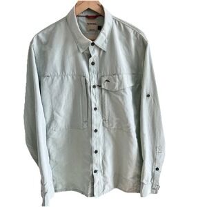 Simms Guide Fishing Shirt Men Lare Vented Outdoor Camp Hike